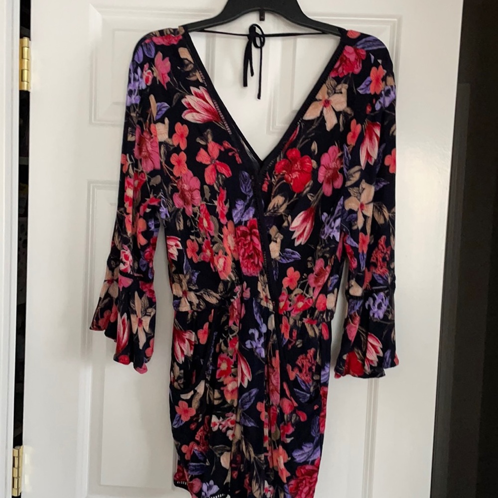 Xhilaration Shorts Romper 3/4 bell sleeve